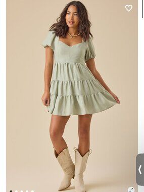 Altar'd State Dress, Sage Mini Dress